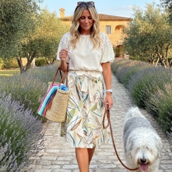 CAbi Dresses & Skirts - Cabi Colorful  Paper Bag Cotton   Skirt